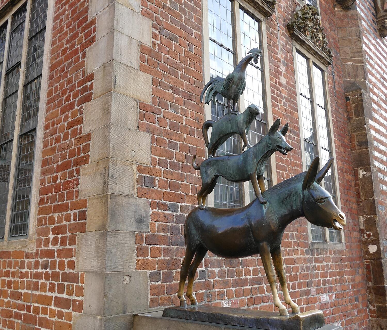 During this family tour see the Bronze statue of the Bremen Town Musicians in the city center of Bremen.