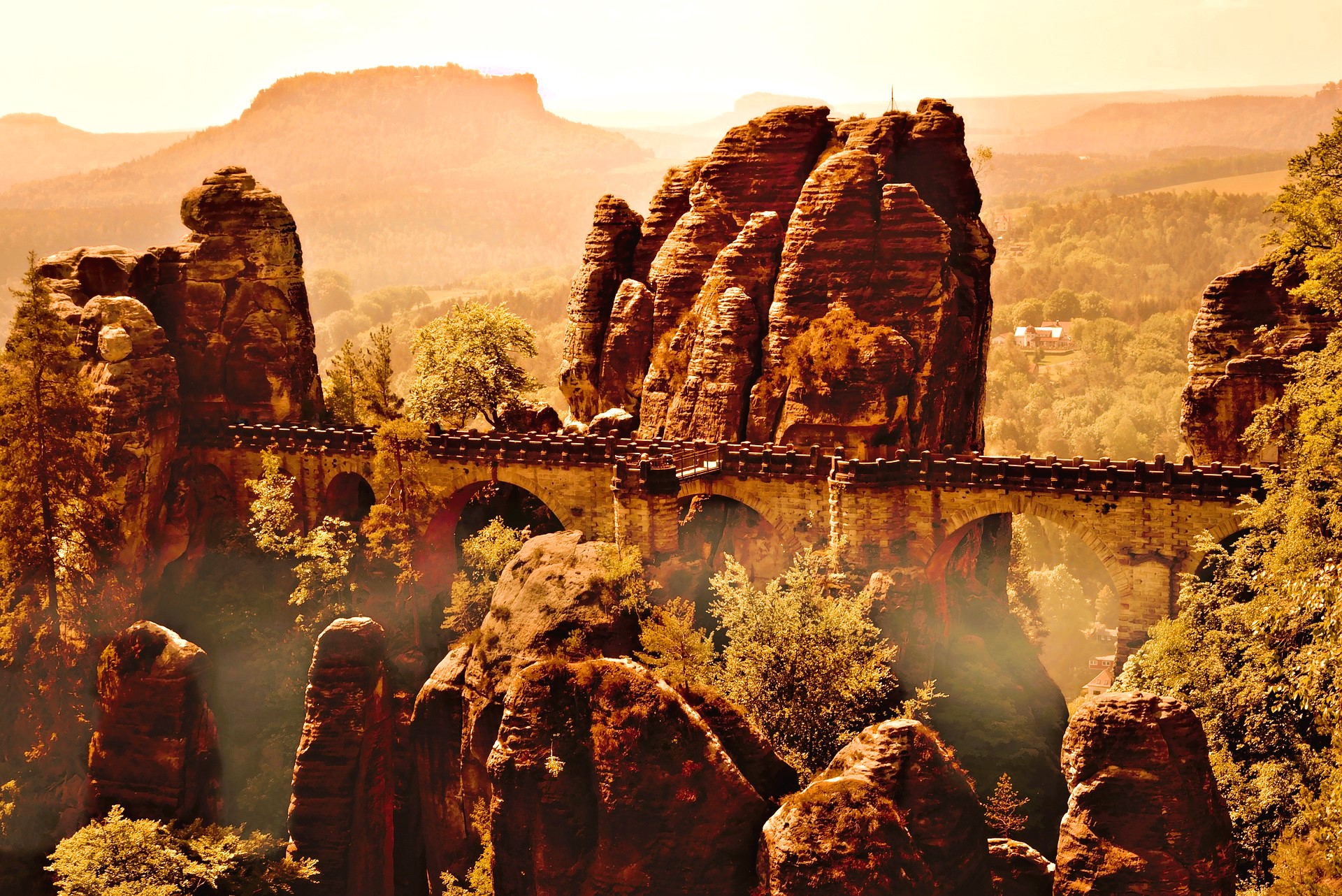 Germany Saxony Bastei bridge