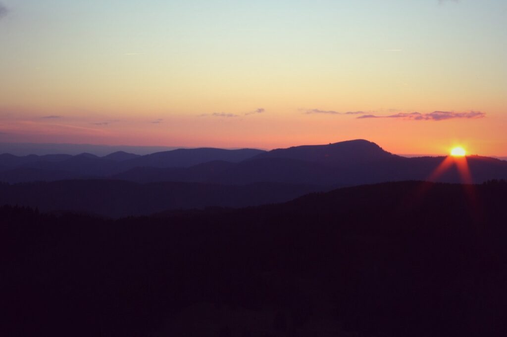 Sunset at Black Forest in Germany