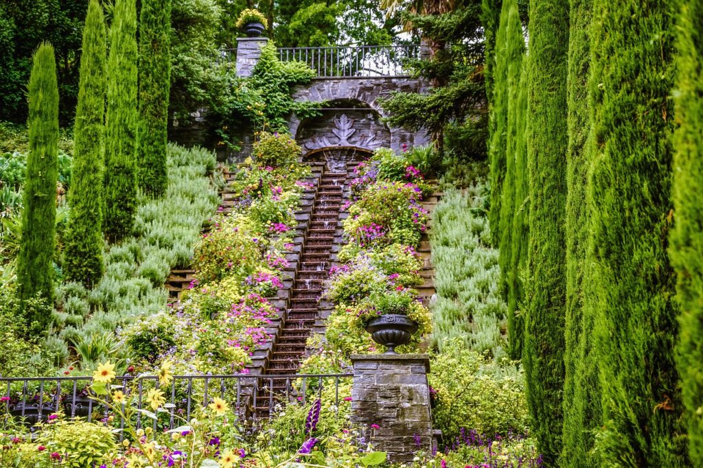 Flower island of Mainau in Germany