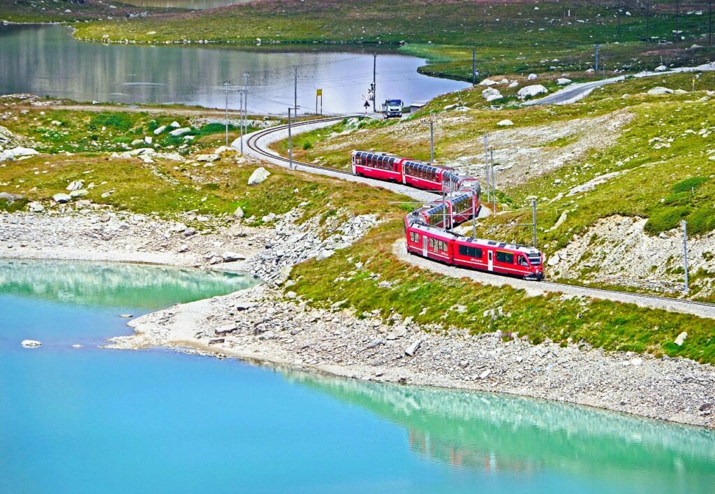 Bernina Express in Switzerland.