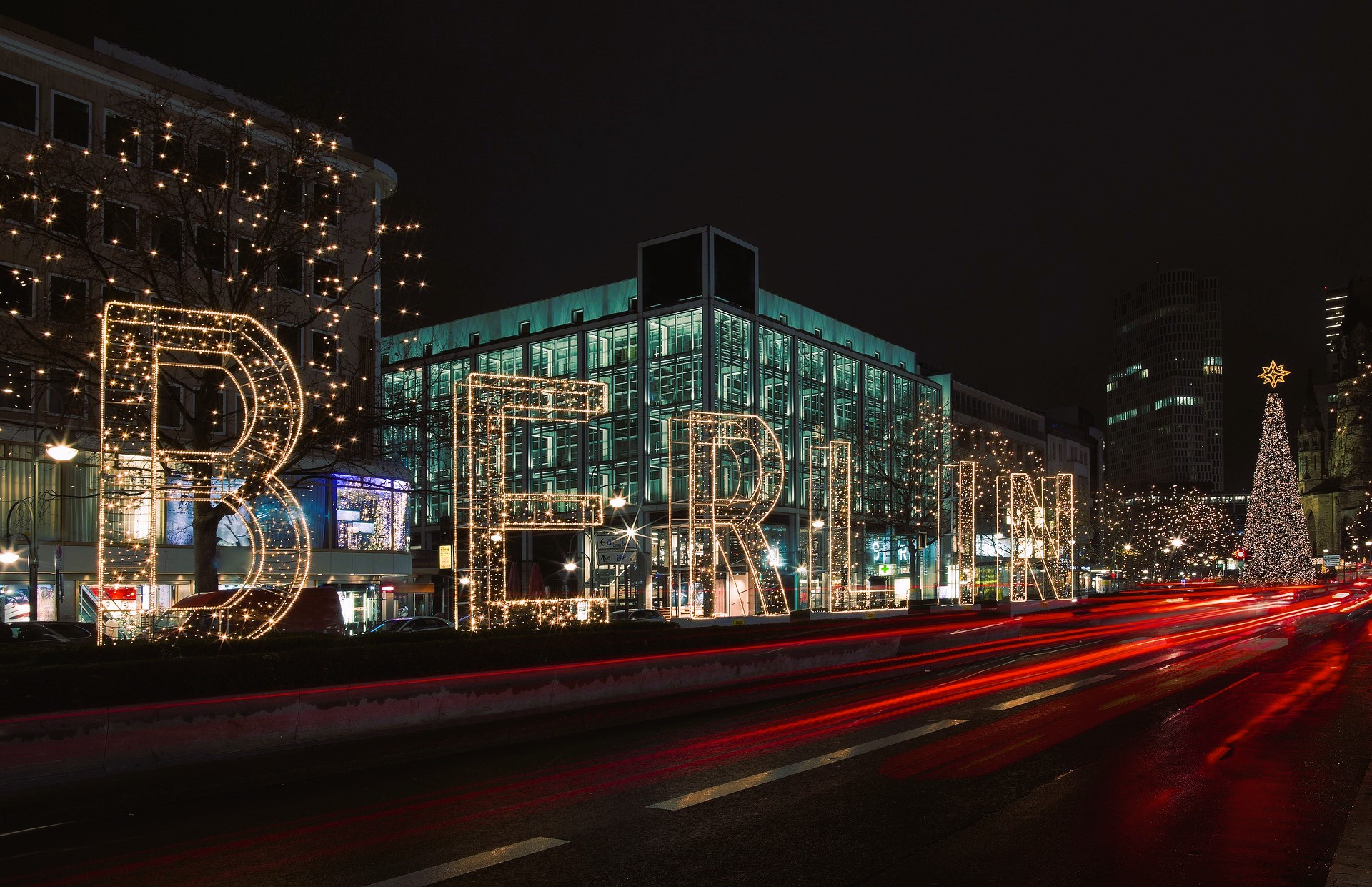 Germany Berlin Christmas lights