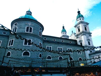 Austria Salzburg Christmas market square