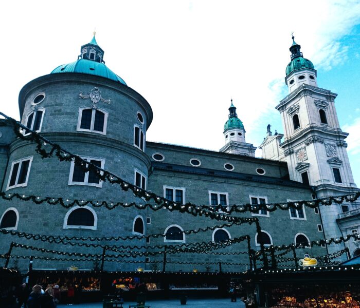 Austria Salzburg Christmas market square