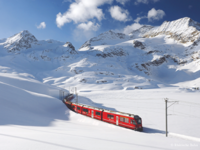 Switzerland Bernina Express beim Lago Bianco by Rhätische Bahn