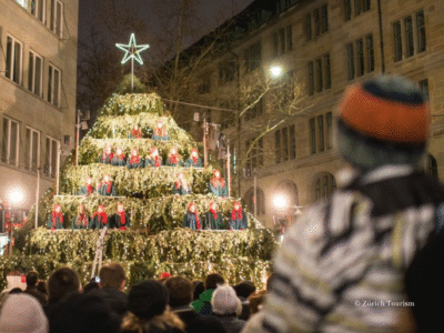 Switzerland Zurich Singing Christmas Tree