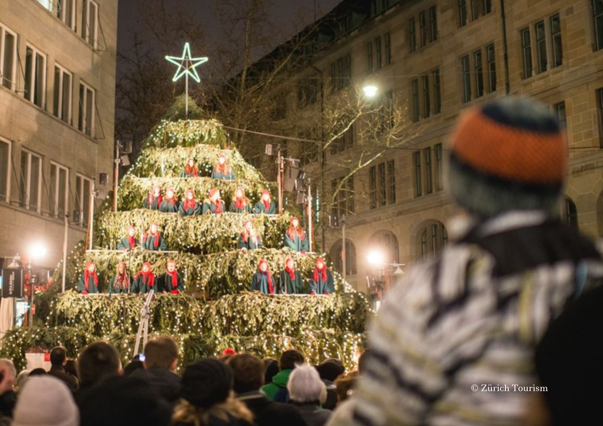 Switzerland Zurich Singing Christmas Tree