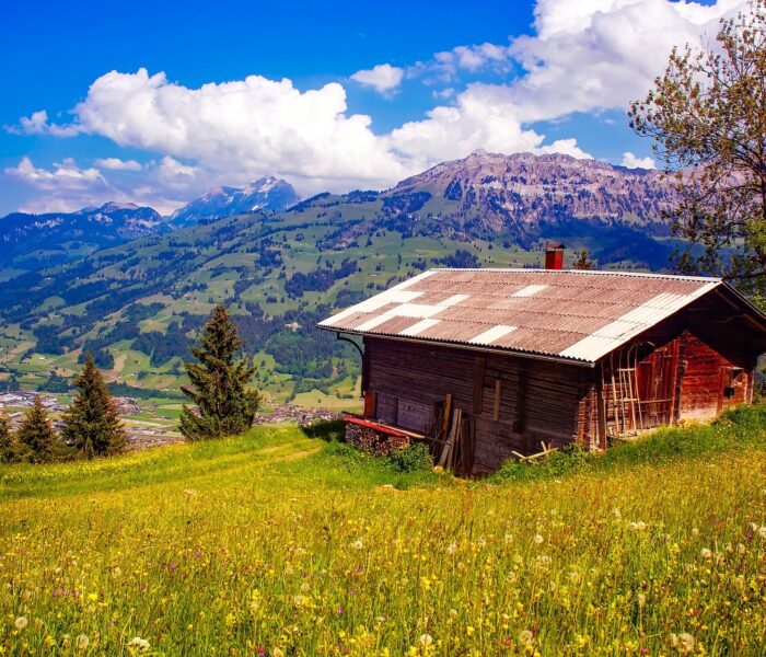 swiss mountain cottage