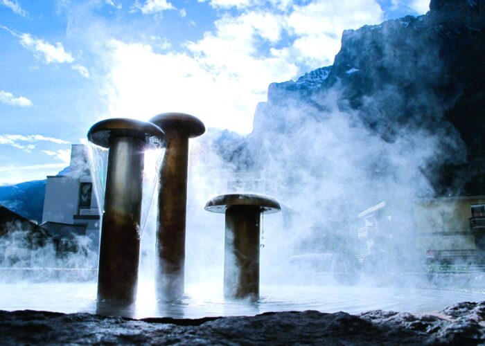 Switzerland Leukerbad thermalbad