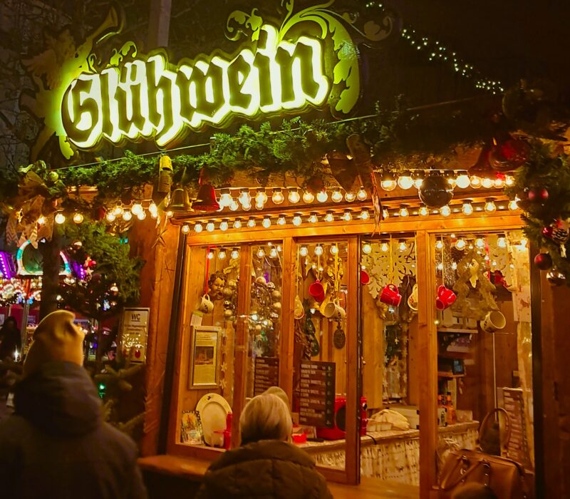 Christmas Market Gluhwein stall