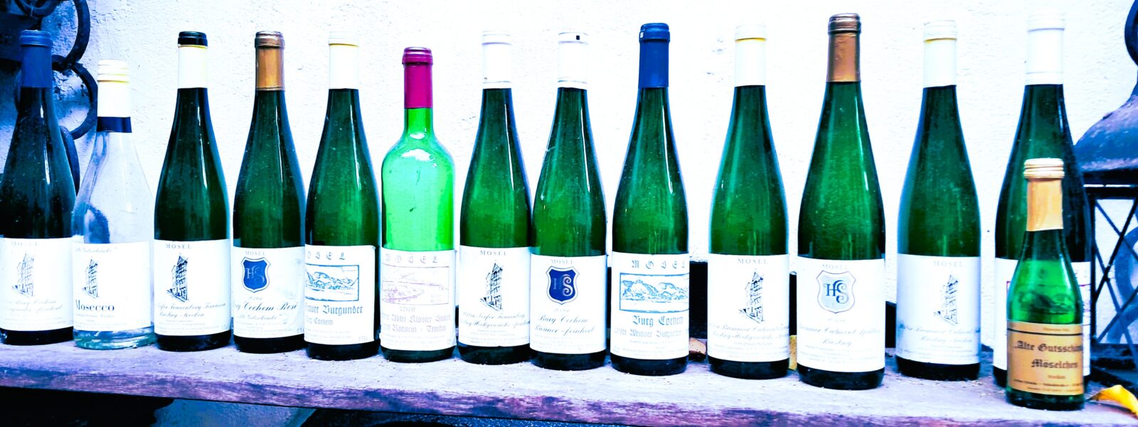 Germany Moselle wine bottles