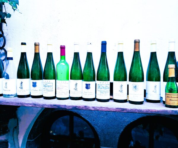 Germany Moselle wine bottles