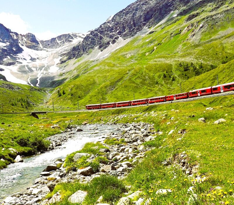 Scenic train journeys in Switzerland