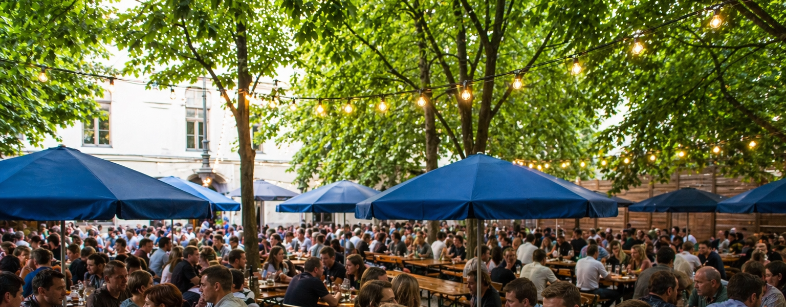 Beer garden overview