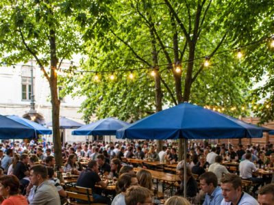 Beer garden overview